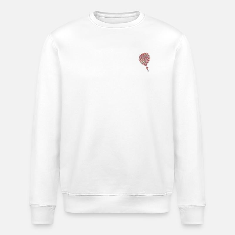 Neon Scribble Balloon – Pop Art Sketch - Stanley/Stella ROLLER Unisex Organic Sweatshirt - white