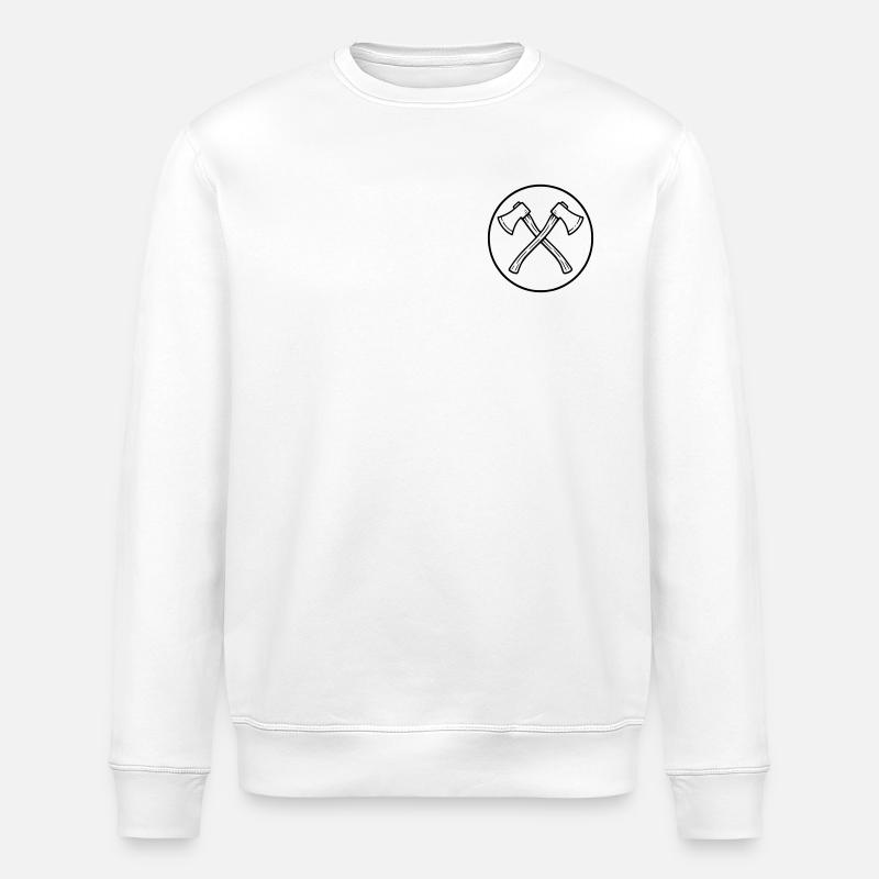 Haches croisées - Sweat bio ROLLER Stanley/Stella Unisexe - blanc