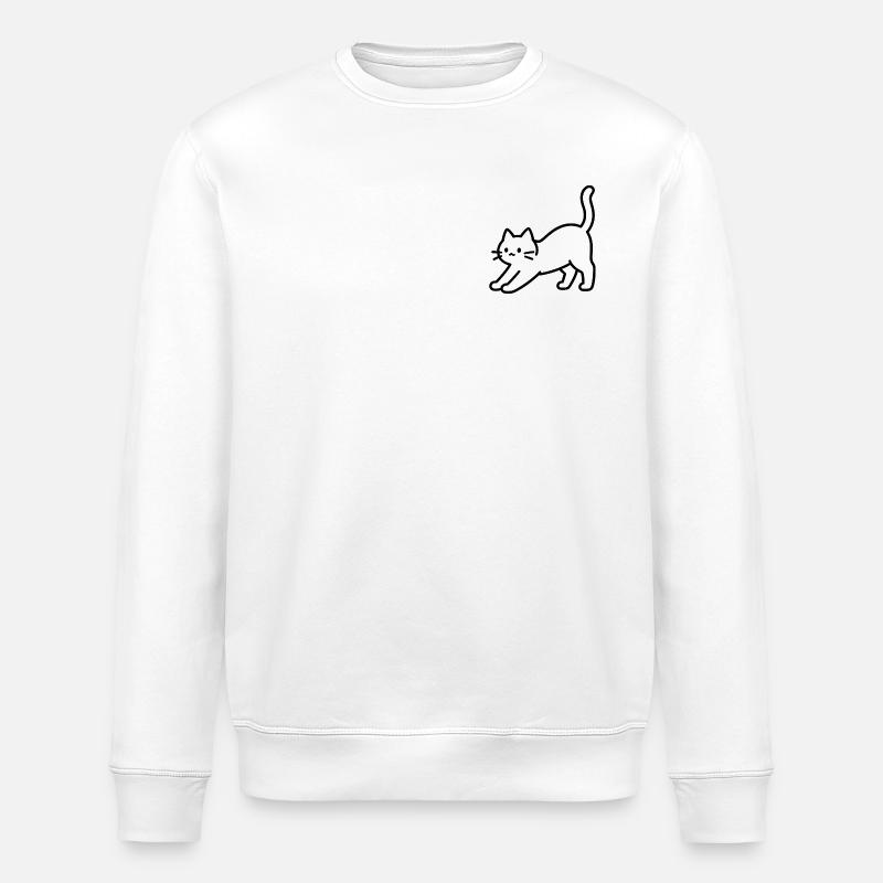 Silhouette de chats - Sweat bio ROLLER Stanley/Stella Unisexe - blanc