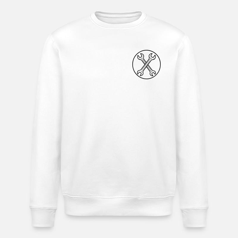 Flat Wrenches - Stanley/Stella ROLLER Unisex Organic Sweatshirt - white