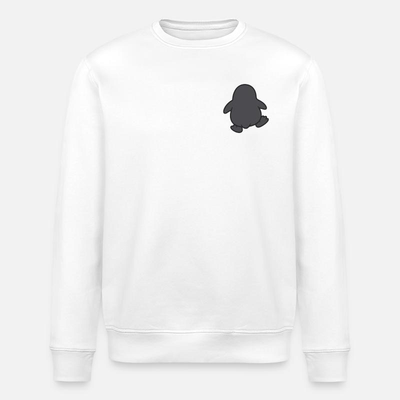 Lustiger watschelnder dicker Pinguin - Stanley/Stella Unisex Bio-Sweatshirt ROLLER - Weiß