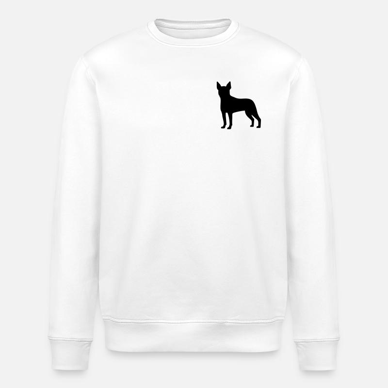 Boston Terrier - Stanley/Stella Unisex Bio-Sweatshirt ROLLER - Weiß