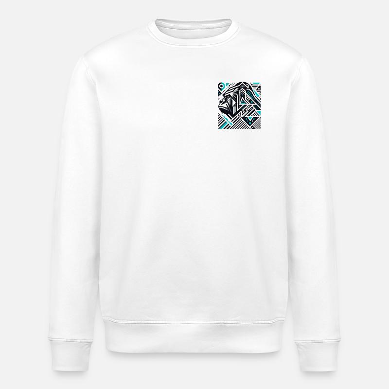 Abstraktes Tier Gorilla 1 - Stanley/Stella Unisex Bio-Sweatshirt ROLLER - Weiß