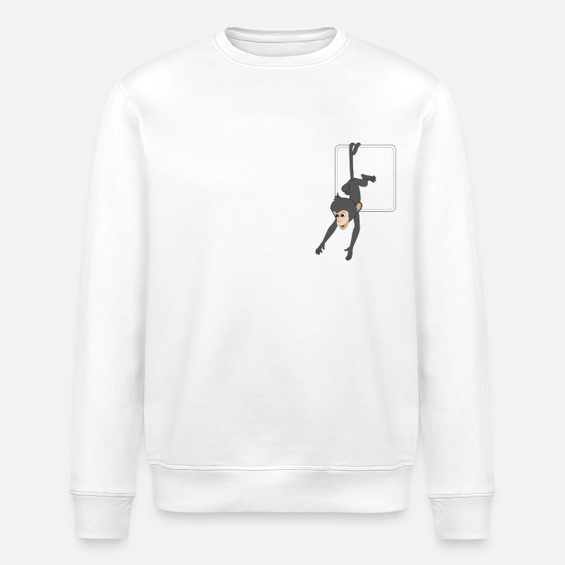 Monkey / Monkey - Stanley/Stella ROLLER Unisex Organic Sweatshirt - white