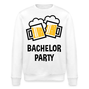 Bachelor Party (Stag Night Bavarian Beer Mugs 2C) - Stanley/Stella ROLLER Unisex Organic Sweatshirt - white - Front - Nik (191cm)