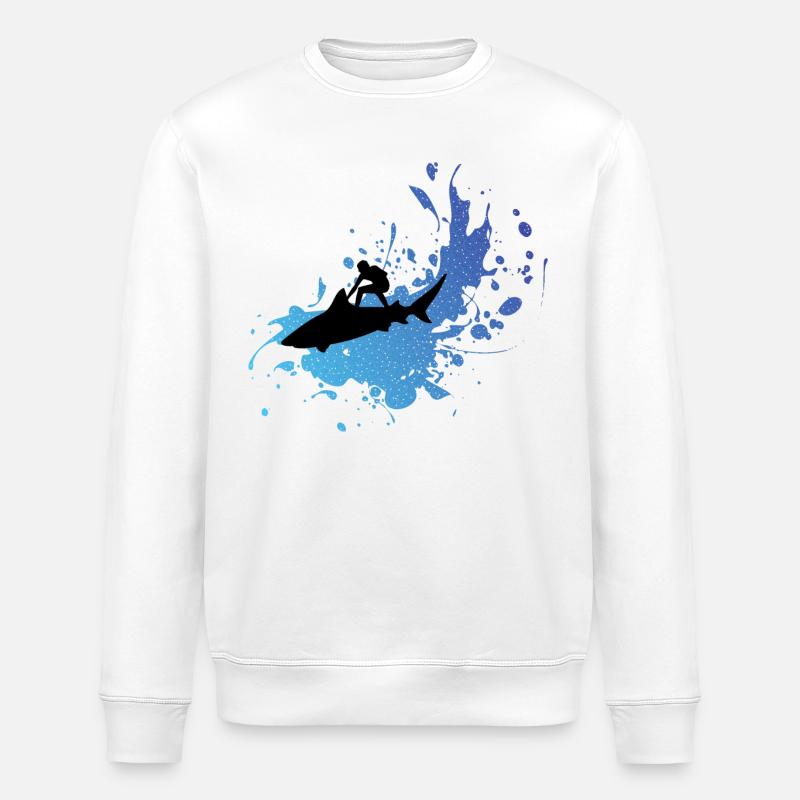 Ride the wave! - Stanley/Stella Unisex Bio-Sweatshirt ROLLER - Weiß