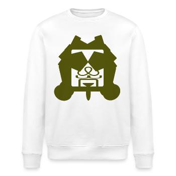 Herr Punkt - Stanley/Stella Unisex Bio-Sweatshirt ROLLER - Weiß - Vorne - Nik (191cm)