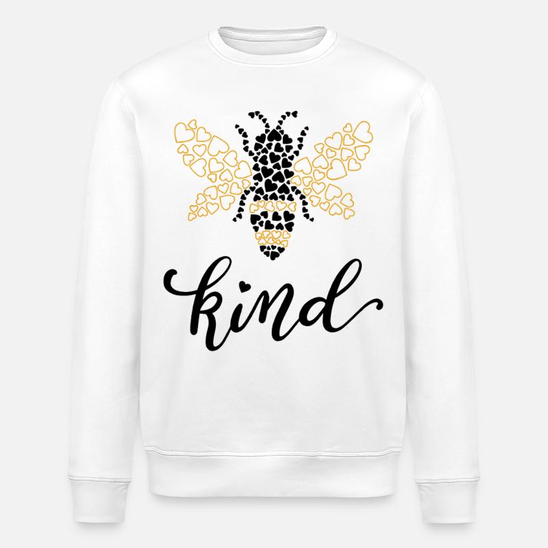Bee Kind Be Kind - Stanley/Stella ROLLER Unisex Organic Sweatshirt - white