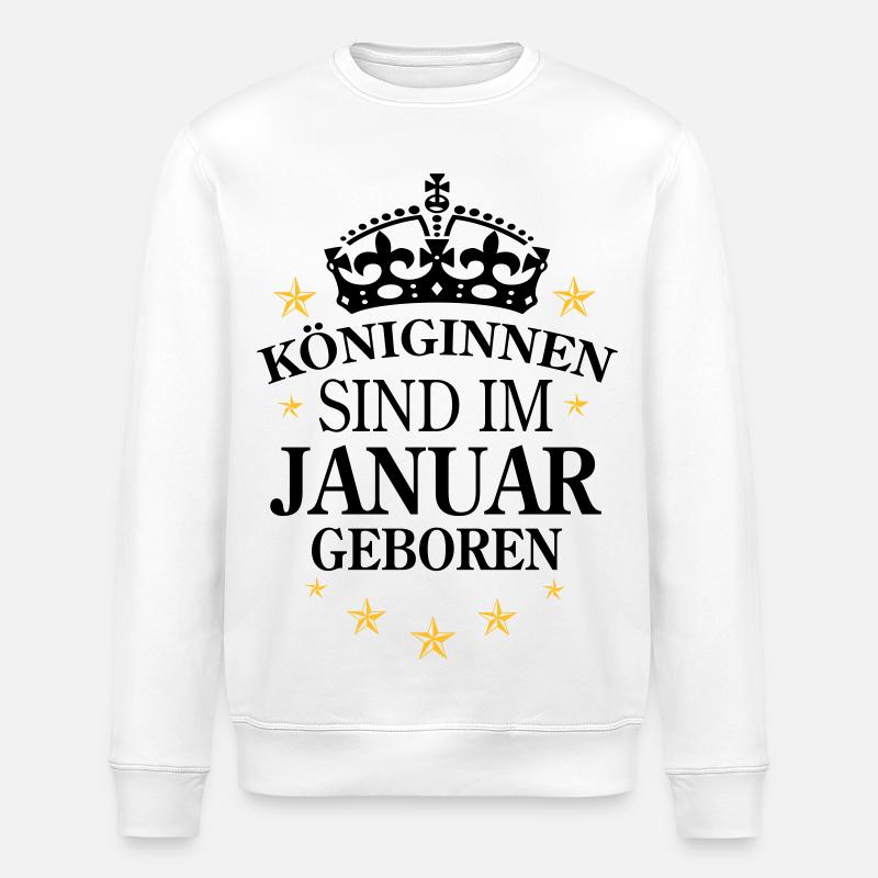 Königinnen Januar - Stanley/Stella Unisex Bio-Sweatshirt ROLLER - Weiß