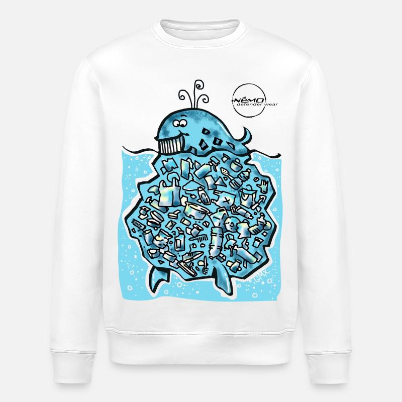 WhaleBerg by . Nemo - Stanley/Stella ROLLER Unisex Organic Sweatshirt - white