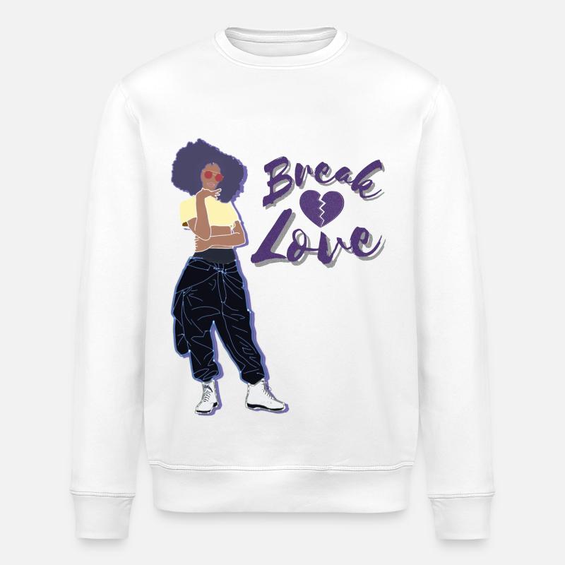 break love - Sweat bio ROLLER Stanley/Stella Unisexe - blanc