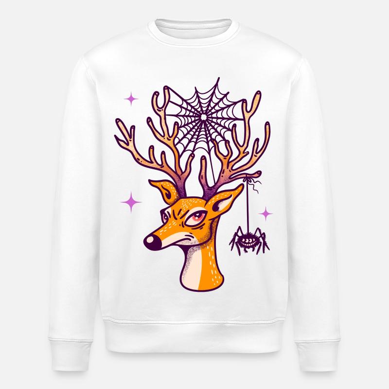 Deer & Spider - Stanley/Stella ROLLER Unisex Organic Sweatshirt - white