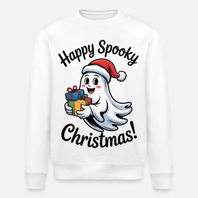 Weihnachtsgeist mit Geschenken - Stanley/Stella Unisex Bio-Sweatshirt ROLLER - Weiß