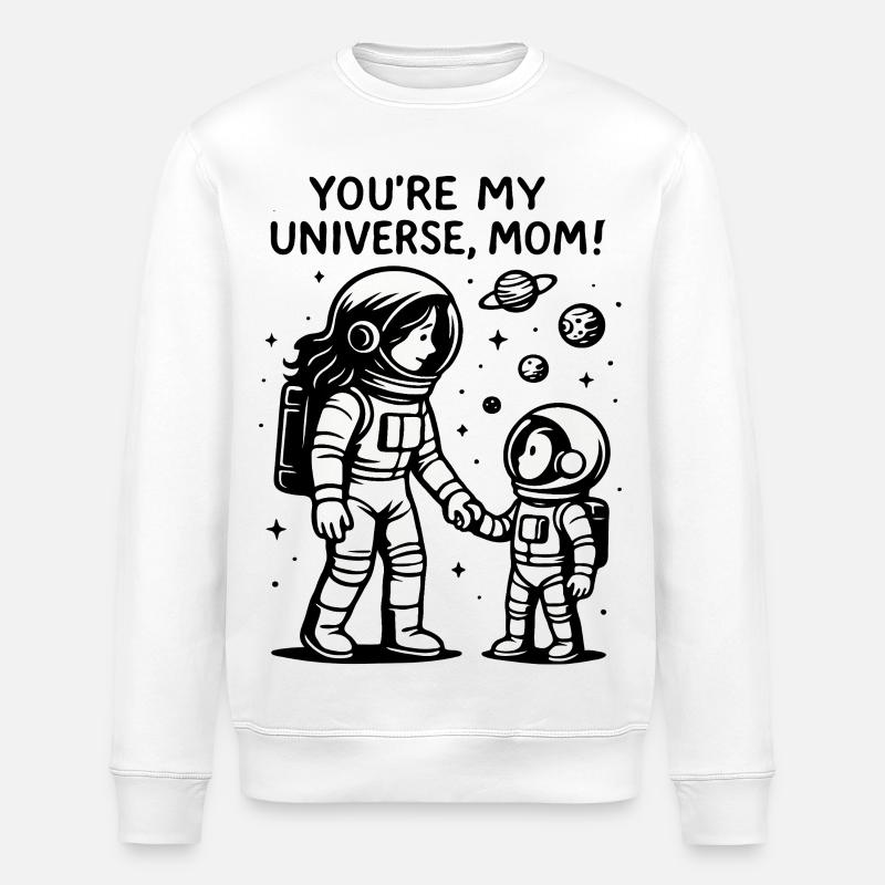 Kosmische Hand in Hand - Stanley/Stella Unisex Bio-Sweatshirt ROLLER - Weiß