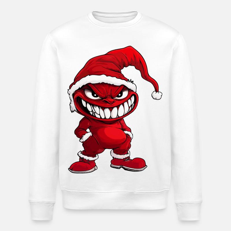 Teufel Weihnachten - Stanley/Stella Unisex Bio-Sweatshirt ROLLER - Weiß
