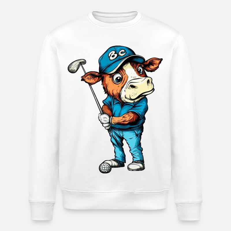 Golf de vaches - Sweat bio ROLLER Stanley/Stella Unisexe - blanc