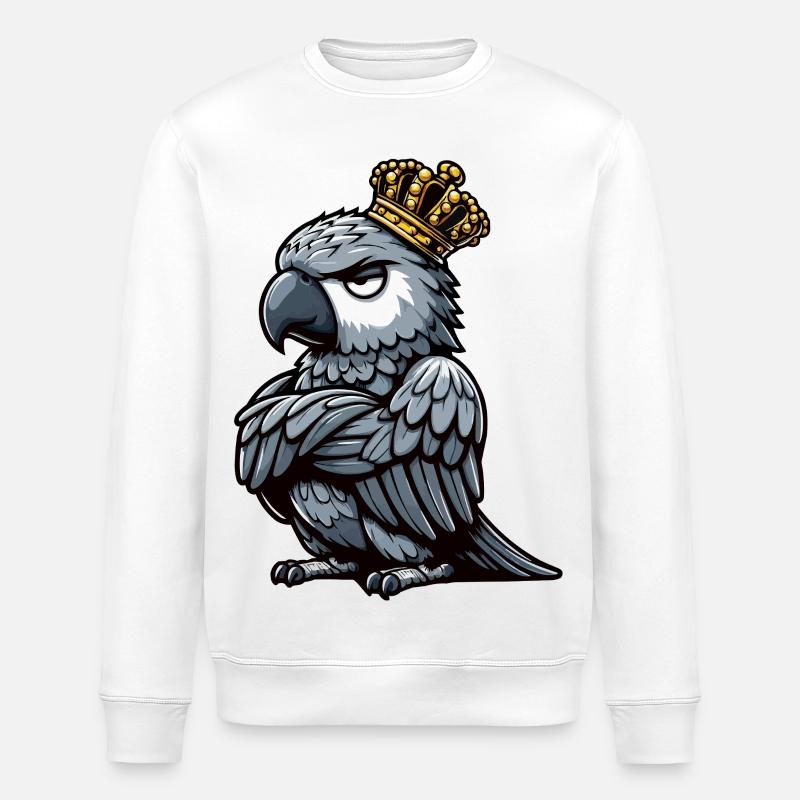 Graupapagei Papagei Papageibesitzer Papageihalter - Stanley/Stella Unisex Bio-Sweatshirt ROLLER - Weiß