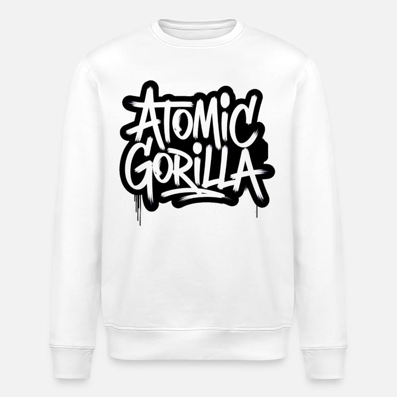 Gorille atomique - Sweat bio ROLLER Stanley/Stella Unisexe - blanc