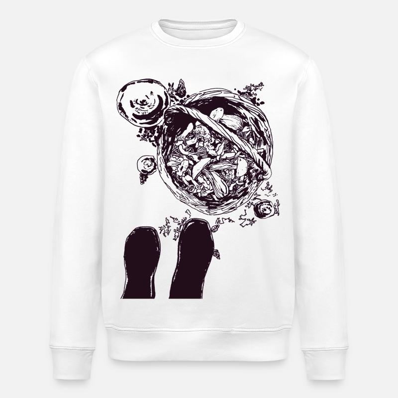 SUR LA FORÊT DE CHAMPIGNONS - Sweat bio ROLLER Stanley/Stella Unisexe - blanc