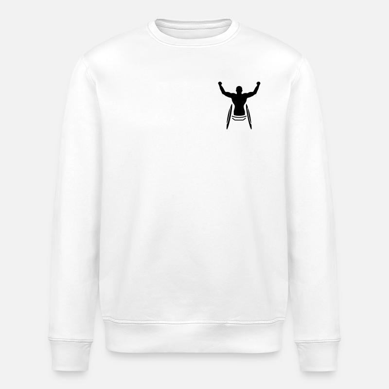 Ein Athlet im Rollstuhl - Stanley/Stella Unisex Bio-Sweatshirt ROLLER - Weiß