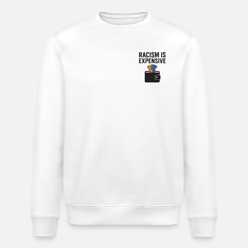 Le racisme coûte cher – Rainbow Wallet - Sweat bio ROLLER Stanley/Stella Unisexe - blanc
