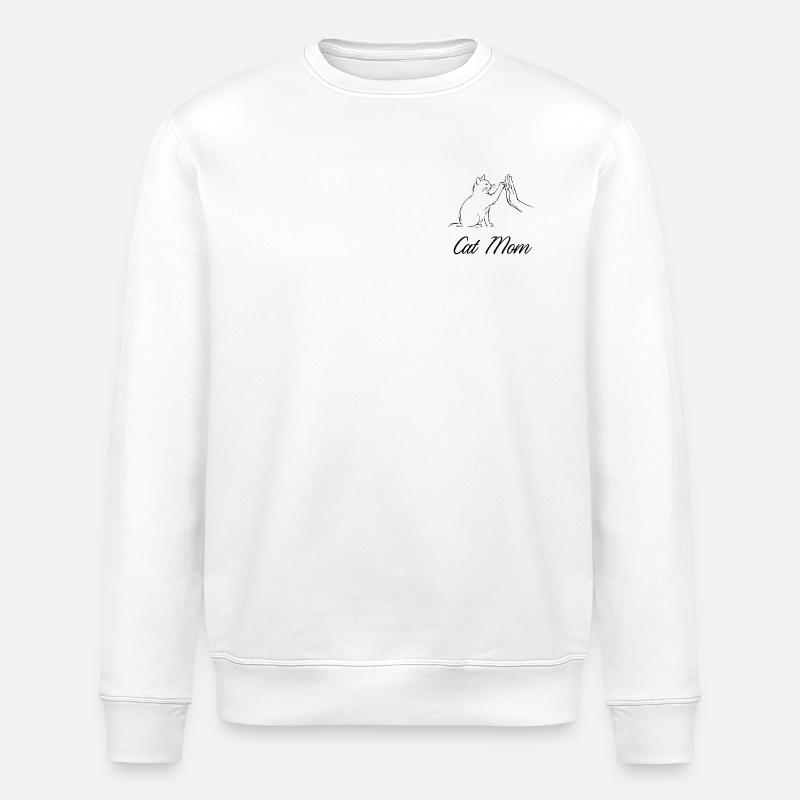 Cat Mom - Stanley/Stella Unisex Bio-Sweatshirt ROLLER - Weiß