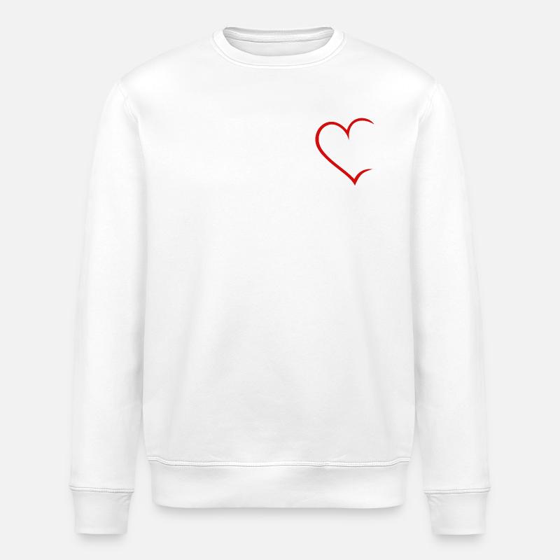 Cœur ouvert - Sweat bio ROLLER Stanley/Stella Unisexe - blanc