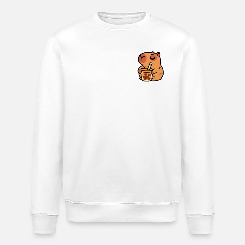 Baby Capybara - Stanley/Stella Unisex Bio-Sweatshirt ROLLER - Weiß