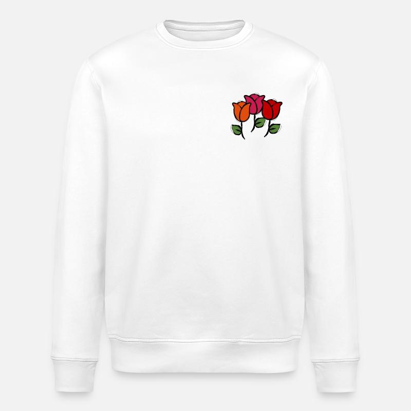 Blumen - Stanley/Stella Unisex Bio-Sweatshirt ROLLER - Weiß