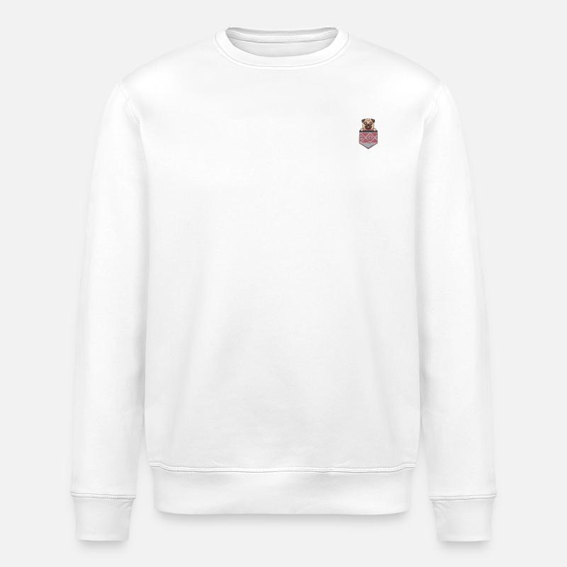 Mops - Stanley/Stella Unisex Bio-Sweatshirt ROLLER - Weiß