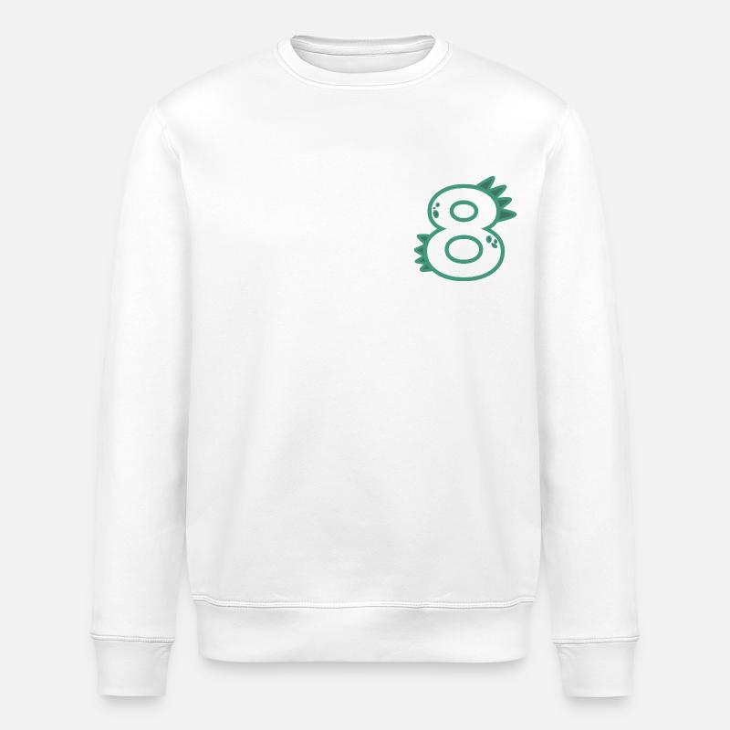 Number 8 - Stanley/Stella ROLLER Unisex Organic Sweatshirt - white