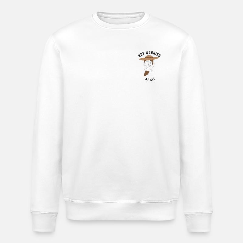 Pas du tout inquiet mec – ironique - Sweat bio ROLLER Stanley/Stella Unisexe - blanc