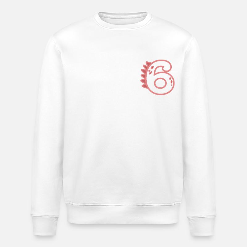 Zahl 6 - Stanley/Stella Unisex Bio-Sweatshirt ROLLER - Weiß