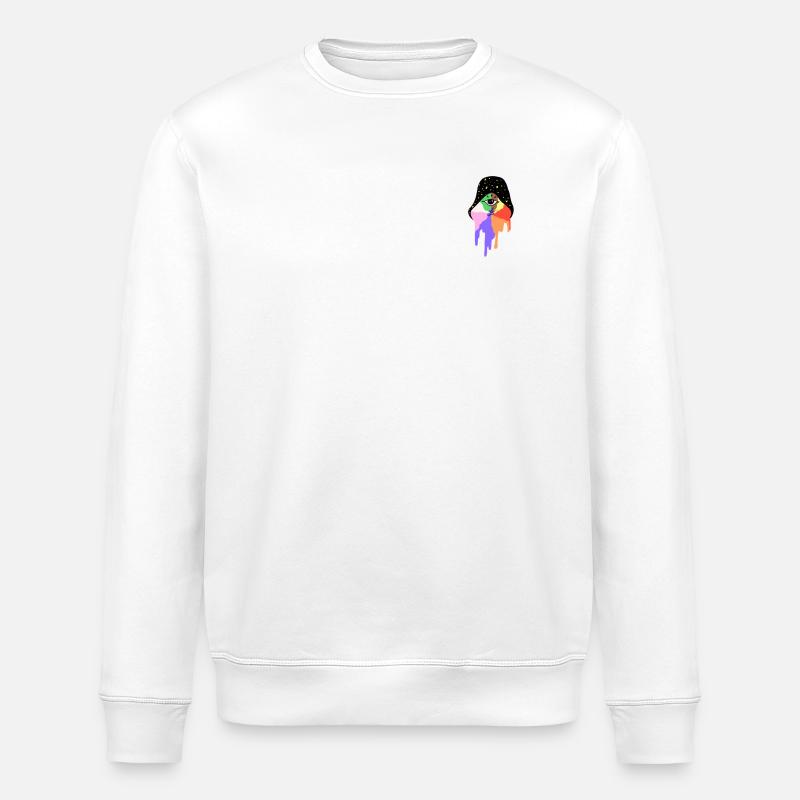 Sternenregenbogen Mystische Illustration - Stanley/Stella Unisex Bio-Sweatshirt ROLLER - Weiß