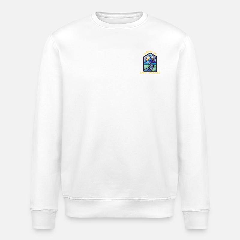 Chemin de St jacques vitrail - Sweat bio ROLLER Stanley/Stella Unisexe - blanc