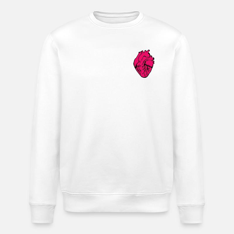 Herz - Stanley/Stella Unisex Bio-Sweatshirt ROLLER - Weiß