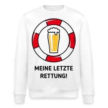 Meine Letzte Rettung! (Bier / Willibecher / POS) - Stanley/Stella Unisex Bio-Sweatshirt ROLLER - Weiß - Vorne - Nik (191cm)