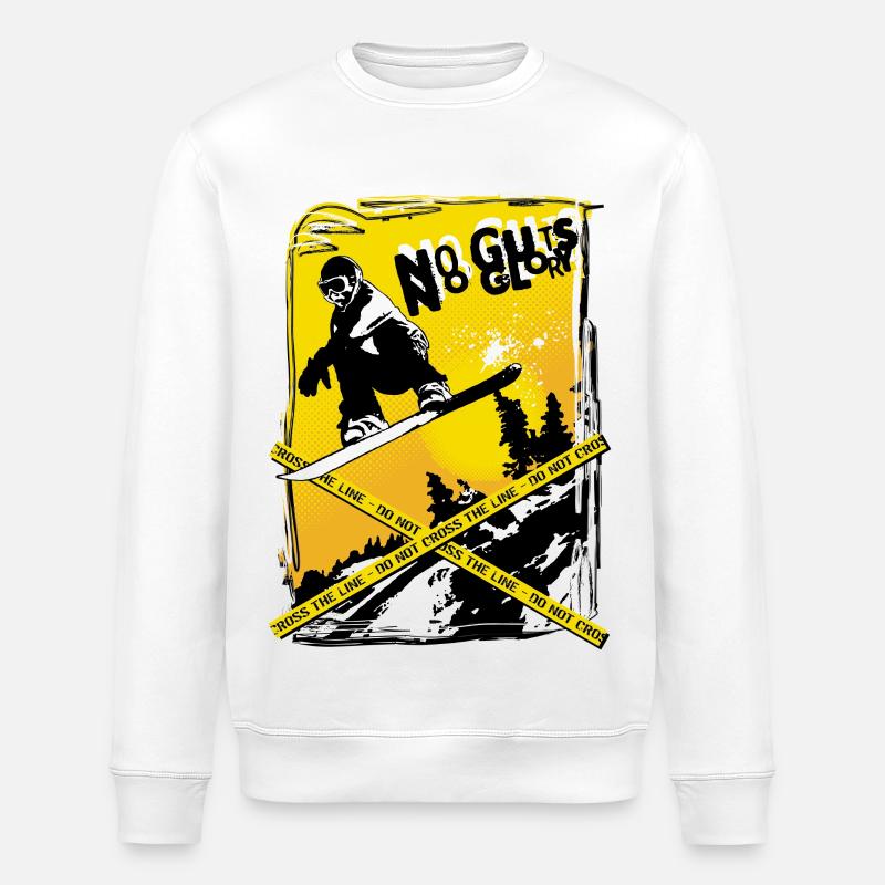 No guts no glory - Stanley/Stella Unisex Bio-Sweatshirt ROLLER - Weiß