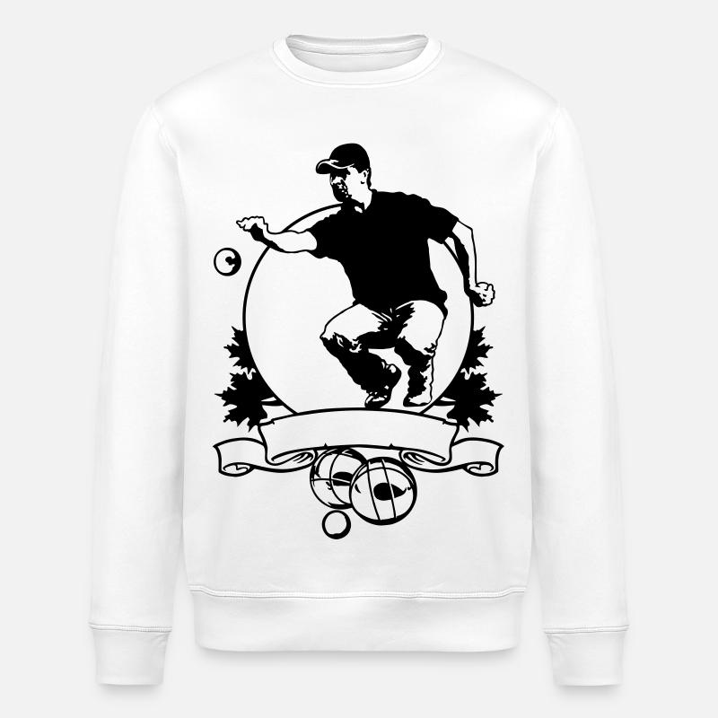 Petanque flex shield - Stanley/Stella ROLLER Unisex Organic Sweatshirt - white