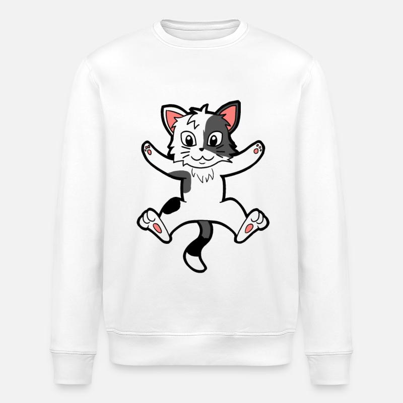 Kätzchen Katze Haustiere - Stanley/Stella Unisex Bio-Sweatshirt ROLLER - Weiß