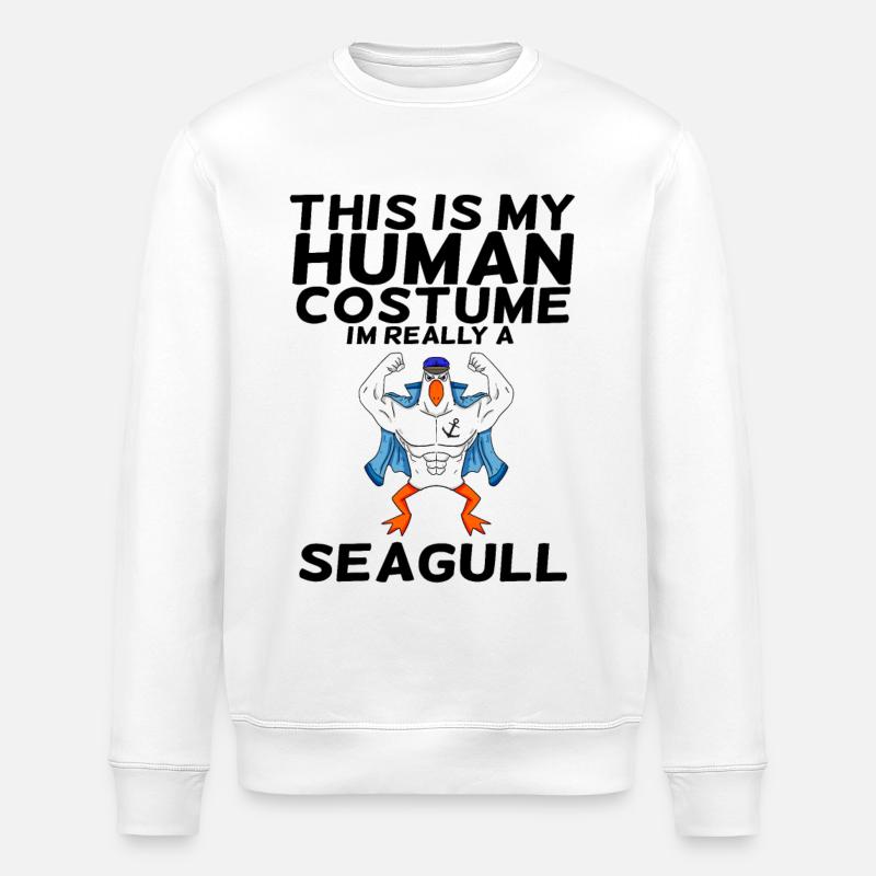 gull - Stanley/Stella ROLLER Unisex Organic Sweatshirt - white