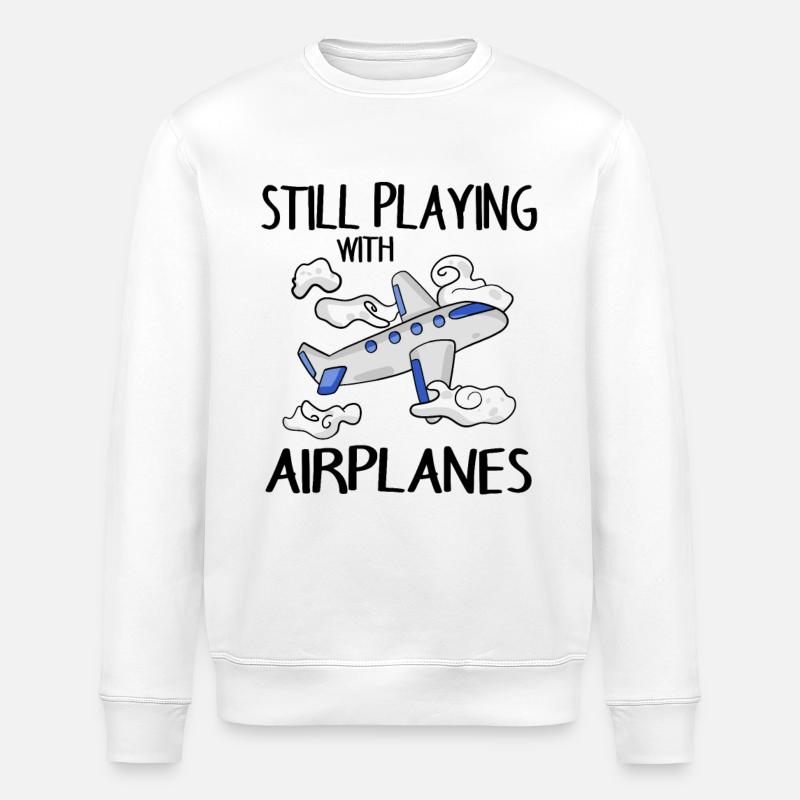 Flugzeug - Stanley/Stella Unisex Bio-Sweatshirt ROLLER - Weiß