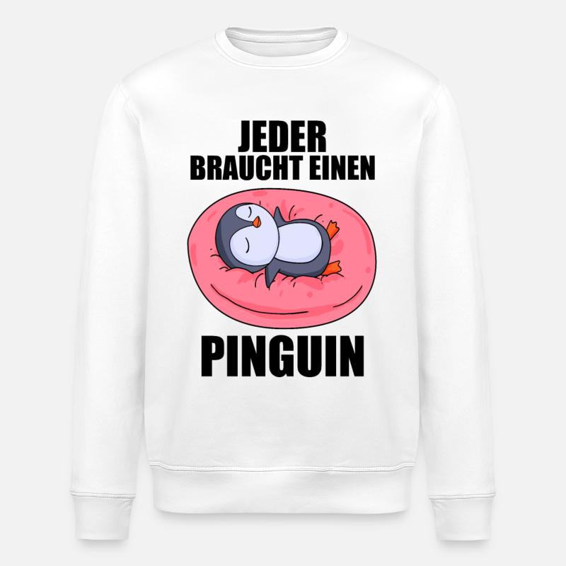 Pinguin Pinguine - Stanley/Stella Unisex Bio-Sweatshirt ROLLER - Weiß