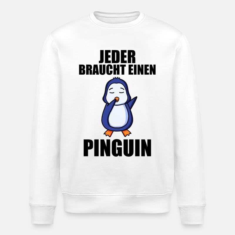 Pinguin Pinguine - Stanley/Stella Unisex Bio-Sweatshirt ROLLER - Weiß