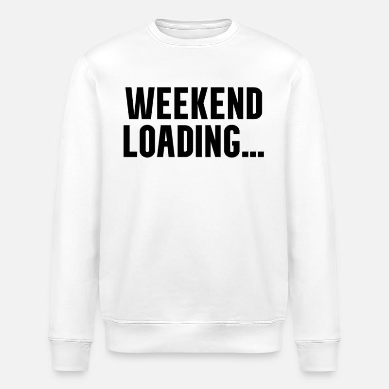 Chargement le week-end - Sweat bio ROLLER Stanley/Stella Unisexe - blanc