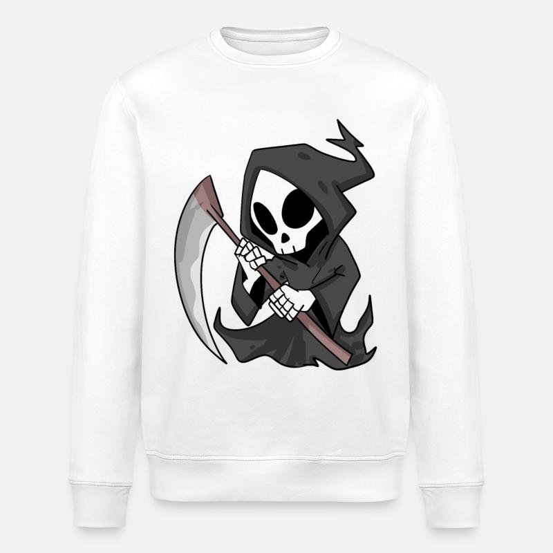 Sensenmann mit Sense - Stanley/Stella Unisex Bio-Sweatshirt ROLLER - Weiß