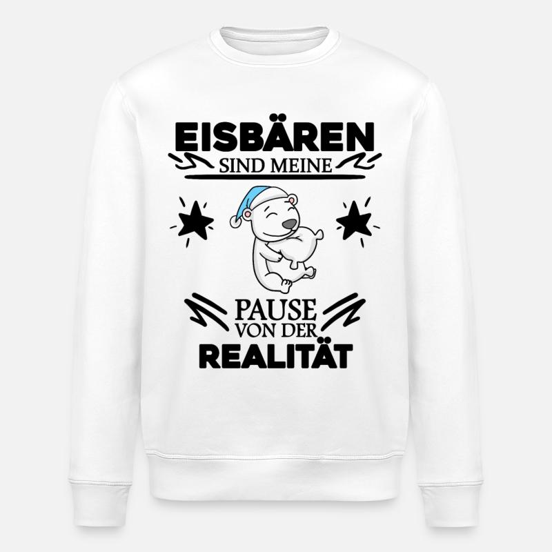 Eisbär - Stanley/Stella Unisex Bio-Sweatshirt ROLLER - Weiß