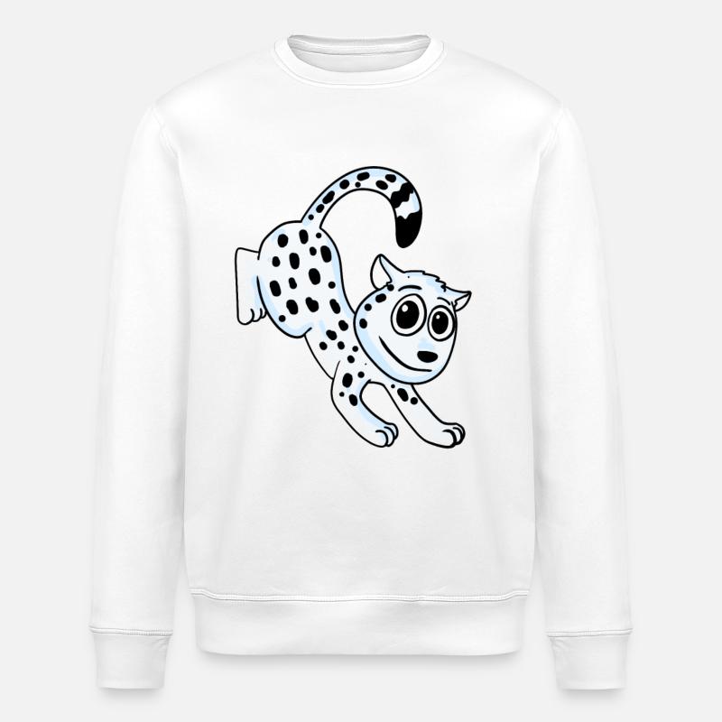 Snow Leopard Leopard - Stanley/Stella ROLLER Unisex Organic Sweatshirt - white