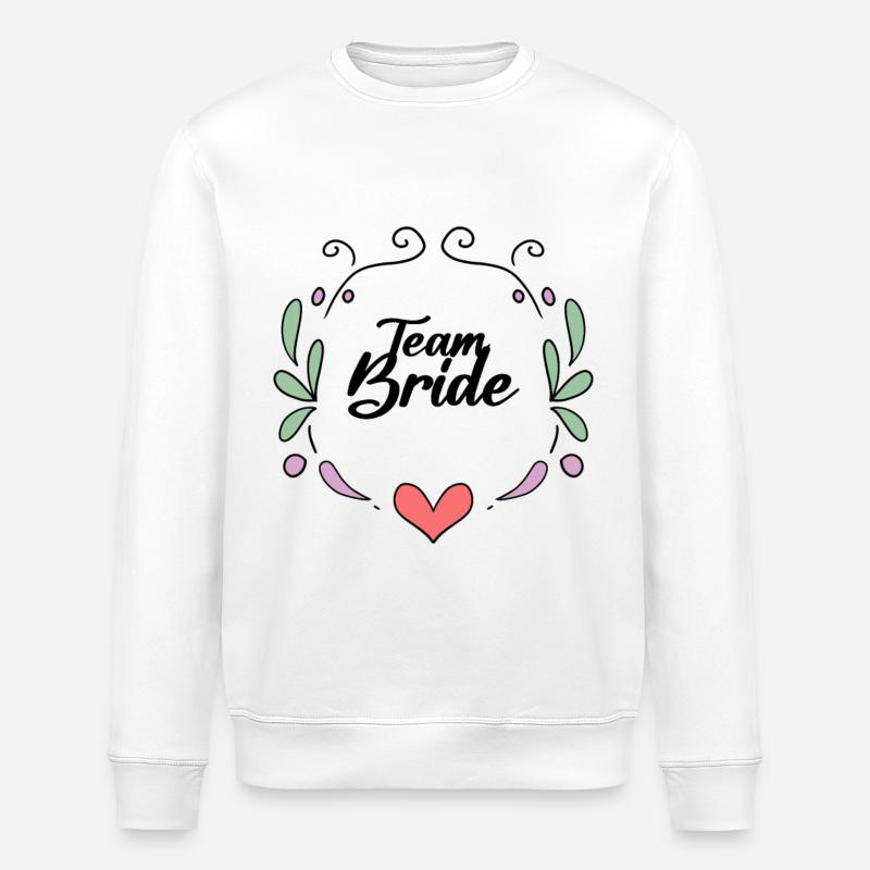 Team Braut - Stanley/Stella Unisex Bio-Sweatshirt ROLLER - Weiß