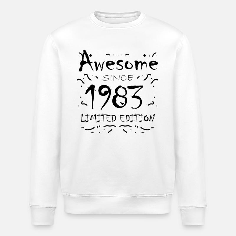 1983 - Né en 1983 - Sweat bio ROLLER Stanley/Stella Unisexe - blanc